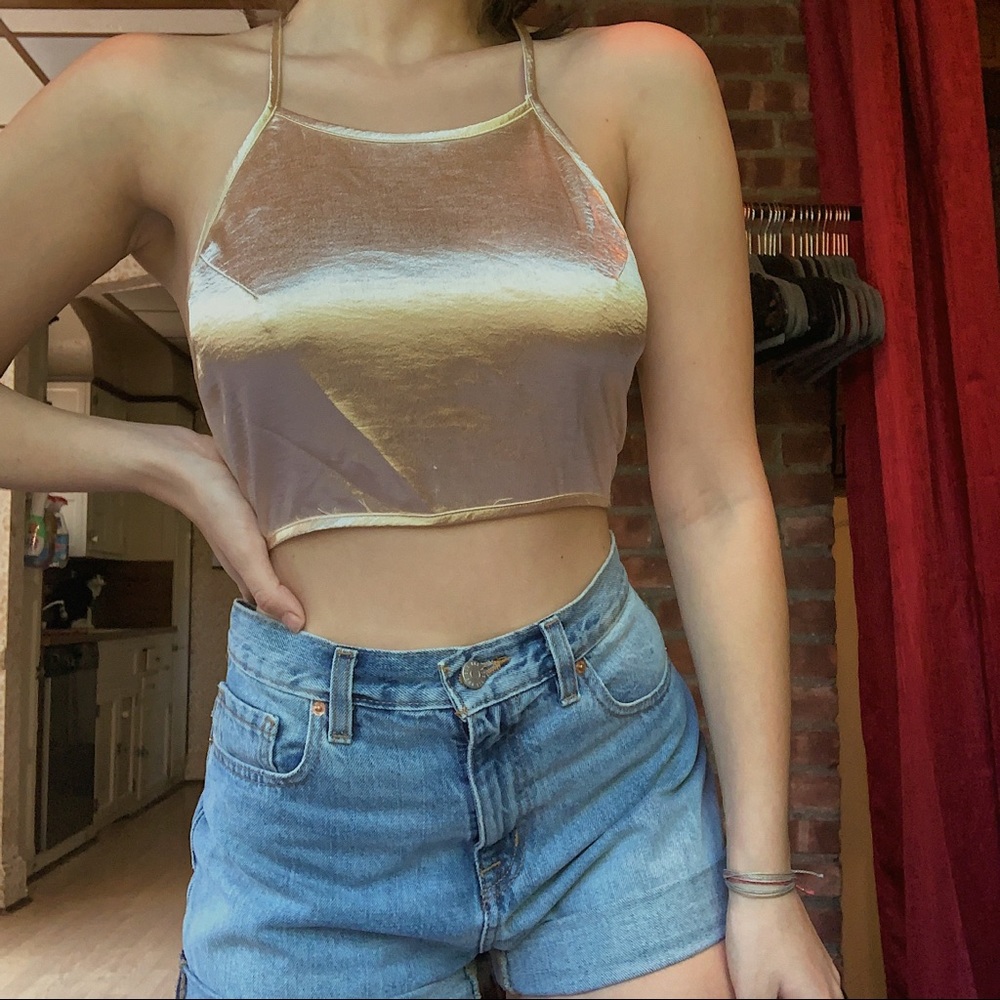 Strappy Gold Going Out Top